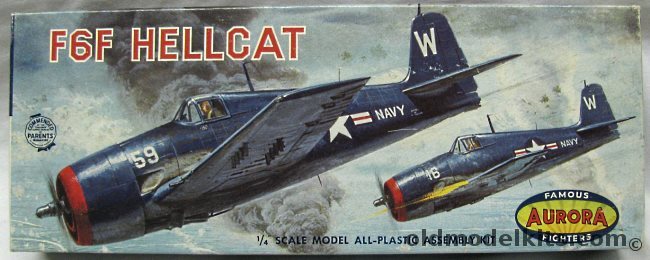 Aurora 1/49 F6F Hellcat, 40-79 plastic model kit